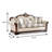 87.4" W Traditional Sofa, Dark Cherry/Beige