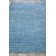 Rectangle Plush Solid Color Hand-Knotted Wool Area Rug in Light Blue