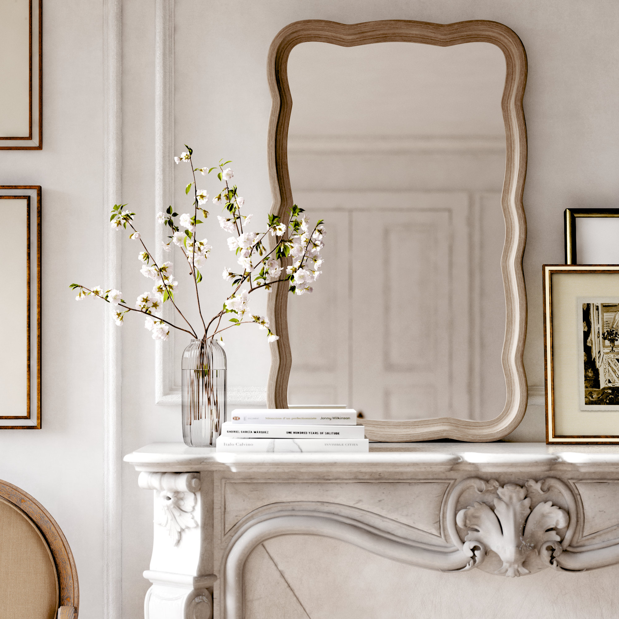 Kelly Clarkson Home Lucie Shabby Elegance Scallop Accent Mirror & Reviews | Wayfair