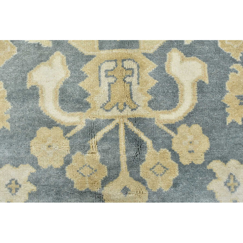 Tapis oriental en laine noué à la main bleu Nastaho