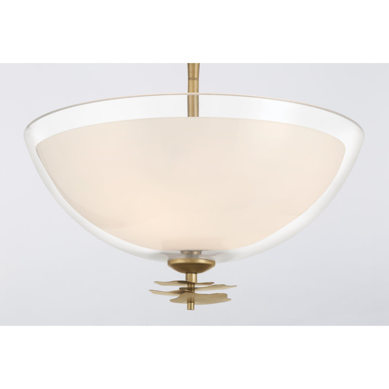 Plafonnier semi-encastré 3 lumières 15 po Elowen