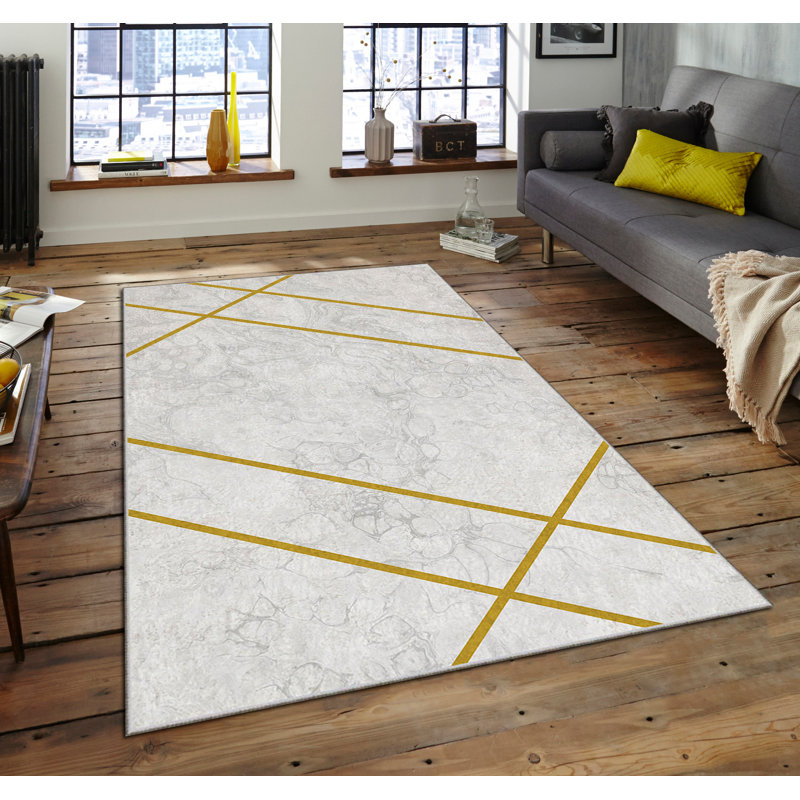 Tapis luxueux (5,2 x 7,5 pi), 100% polyester, 740 g / m² | Tissu de velours doux avec envers en feutre antidérapant, éponge stratifiée pour le confort | Facile à nettoyer, lavable à la machine à 86 ° F | Idéal pour décorer un salon ou une chambre à coucher