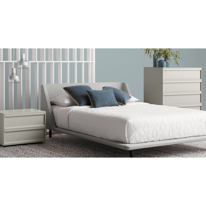Nook Upholstered Bed, Vesper Light Grey, King