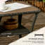 Table basse en rotin PE avec tablette de rangement Outsunny