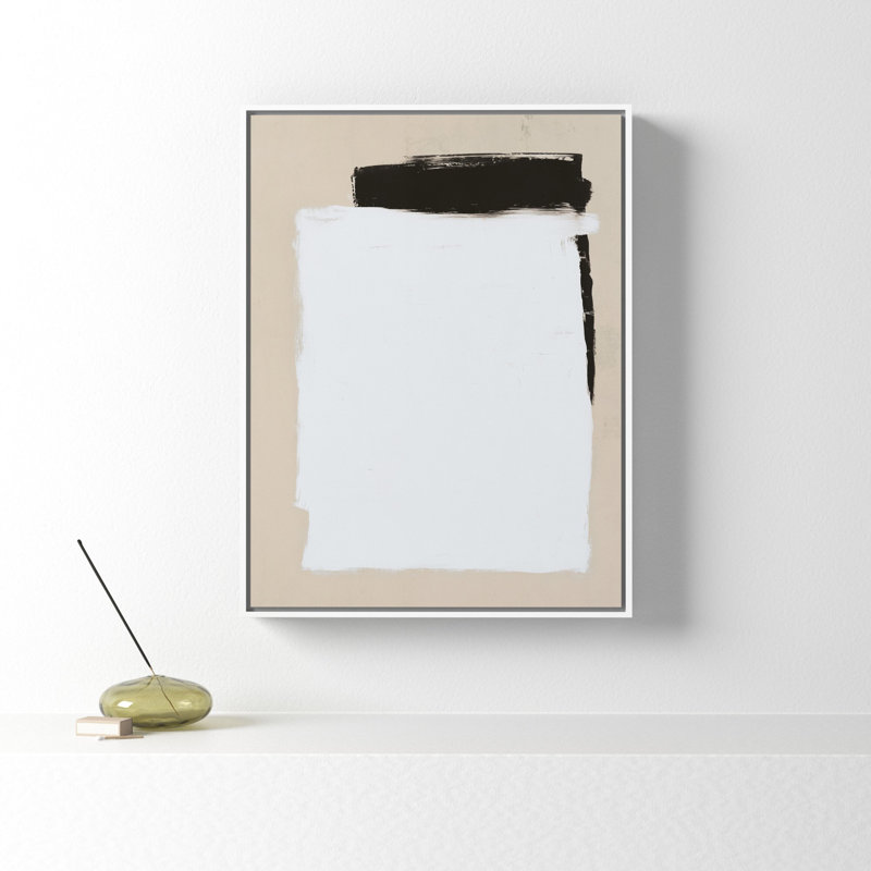 Sam " Two Mirrors " Painting Print, 25.5" H x 19.5" W, Framed Canvas, White
