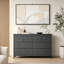 Commode 55 po à 10 tiroirs, commode avec glissières lisses et ensemble anti-basculement pour chambre à coucher 55 po-340033707