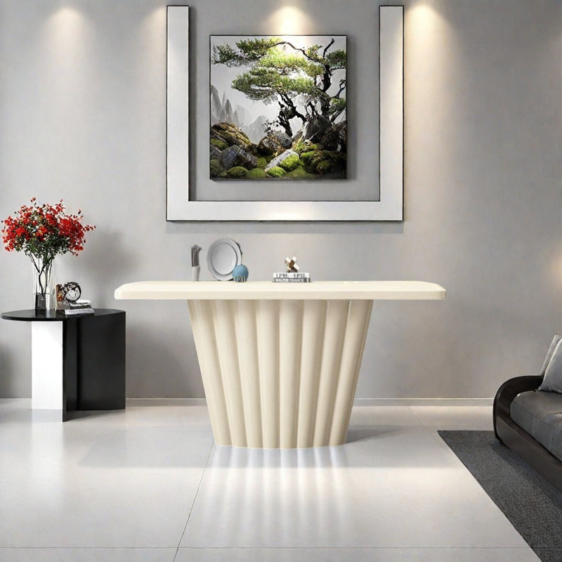 Console moderne minimaliste, Kaki, H 35,43 po x l 47,24 po x P 15,75 po