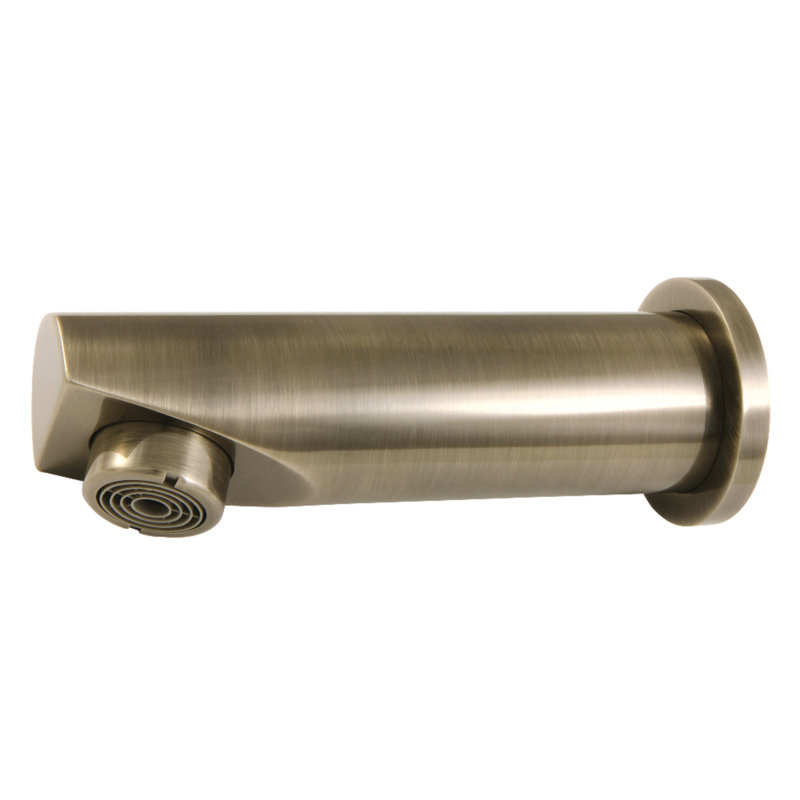 Kingston Brass Shower Scape 6-1/2 Inch Non-Diverter Tub Spout, Black Stainless