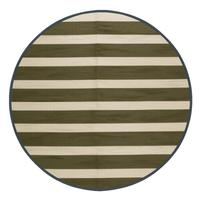 Machine Washable Horizontal Stripes Brown Area Rug