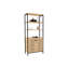 Bibliothèque moderne et industrielle, saphir et noir, 27,6 po x 63,8 po x 13,4 po | 100% panneau de particules enduit de mélamine, épaisseur de 0,71 pouce | Structure en métal robuste, rangement élégant et fonctionnel pour la maison ou le bureau