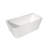 CASAINC 59" Rectangle Acrylic Freestanding Soaking Bathtub With Overflow Hole ＆ Center Drain, Glossy White
