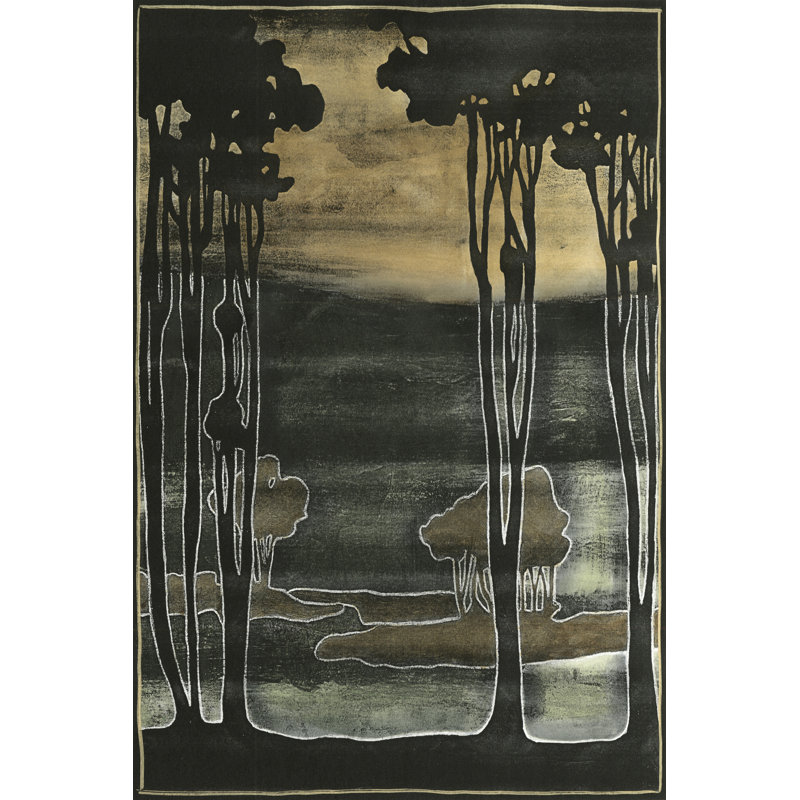 Small Nouveau Trees I (HL) by Jennifer Goldberger - Wrapped Canvas Art Prints, 46cm H x 30cm W x 3.8cm D