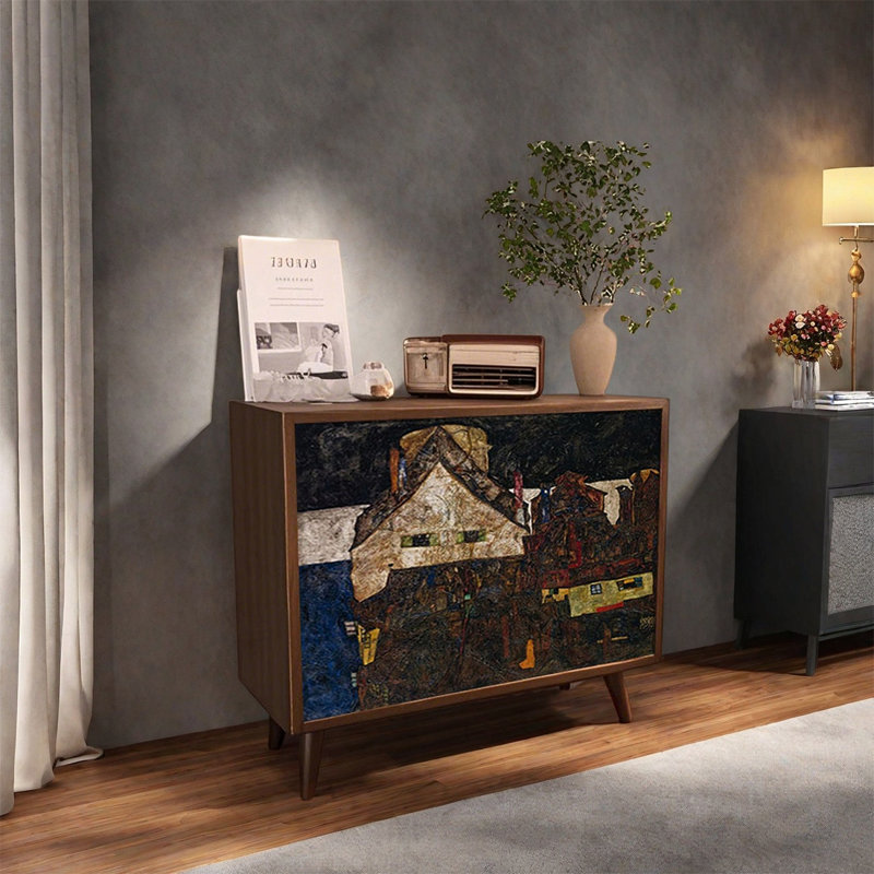 Elegant Pine Top Cabinet with Storage