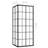 vidaXL Shower Cabin Shower Enclosure Screen for Bathroom ESG and aluminum 31.5"x27.6"x70.9" Transparent and black