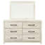 Commode double 6 tiroirs avec miroir Kalayiah