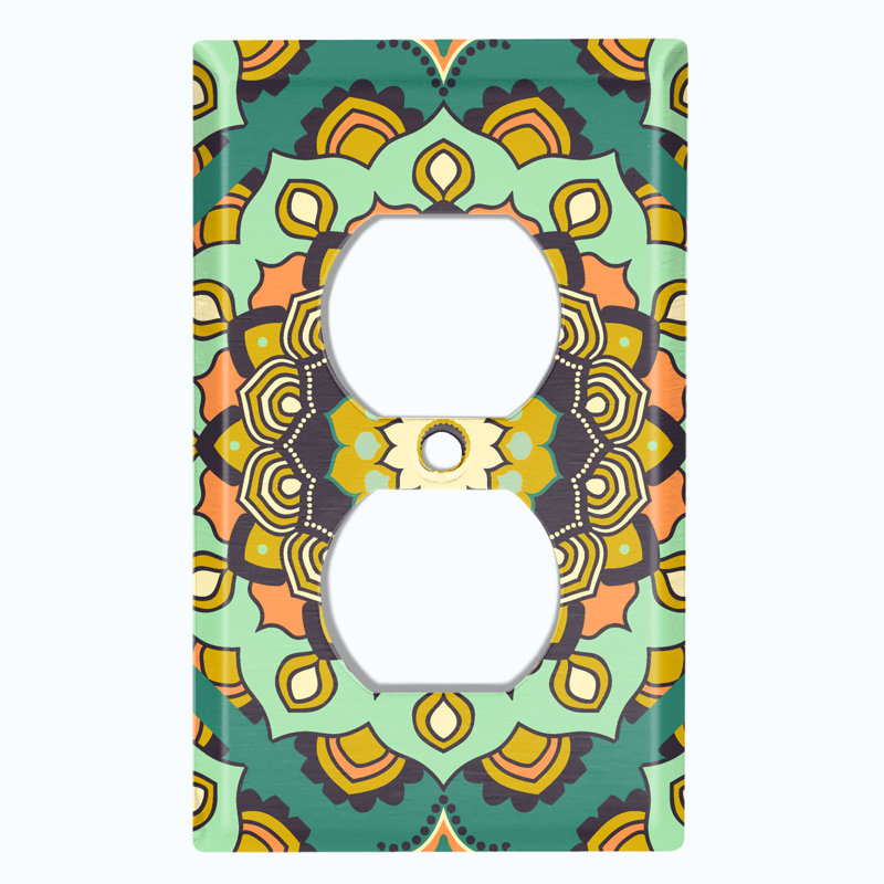 Patterned 1 - Gang Toggle Light Switch Standard Wall Plate