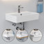 Belfry Bathroom 560mm L x 360mm W White Ceramic Rectangular Sink with Overflow