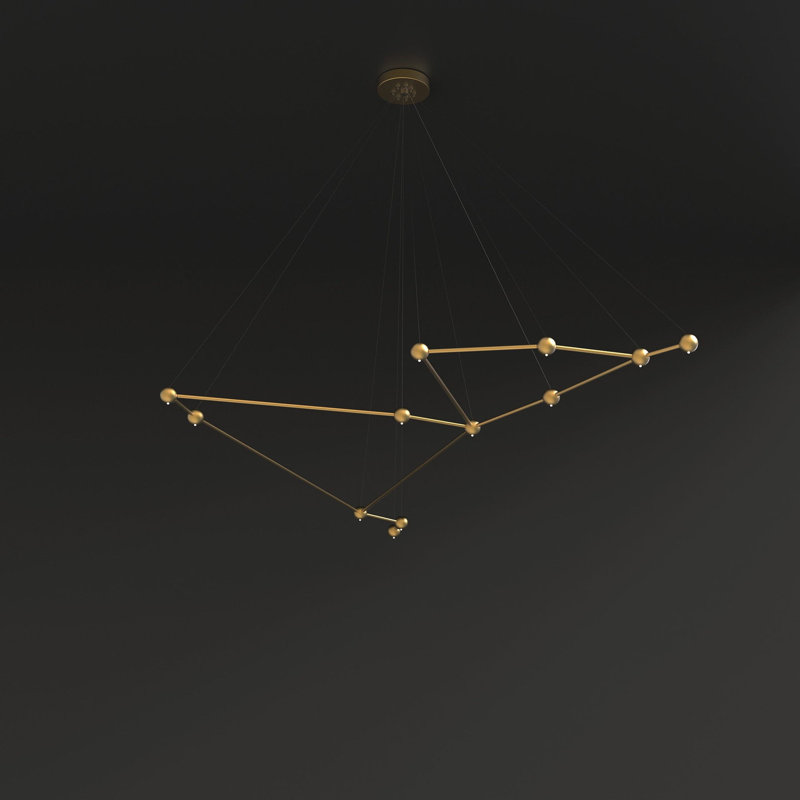 12 - Light Unique Geometric Chandelier