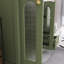 Meuble-lavabo autoportant de 36 po de couleur verte avec lavabo en céramique et deux portes à fermeture douce, tablettes réglables et trois tiroirs-845476382