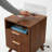 Modern Fluted Nightstand with Charging Station-457764821