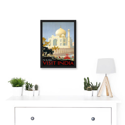 Canadian Pacific Taj Mahal Visit India Travel Advert 1 Piece Single Picture Frame Wall Art