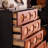 Black+Brown Solid Wood Accent Cabinet