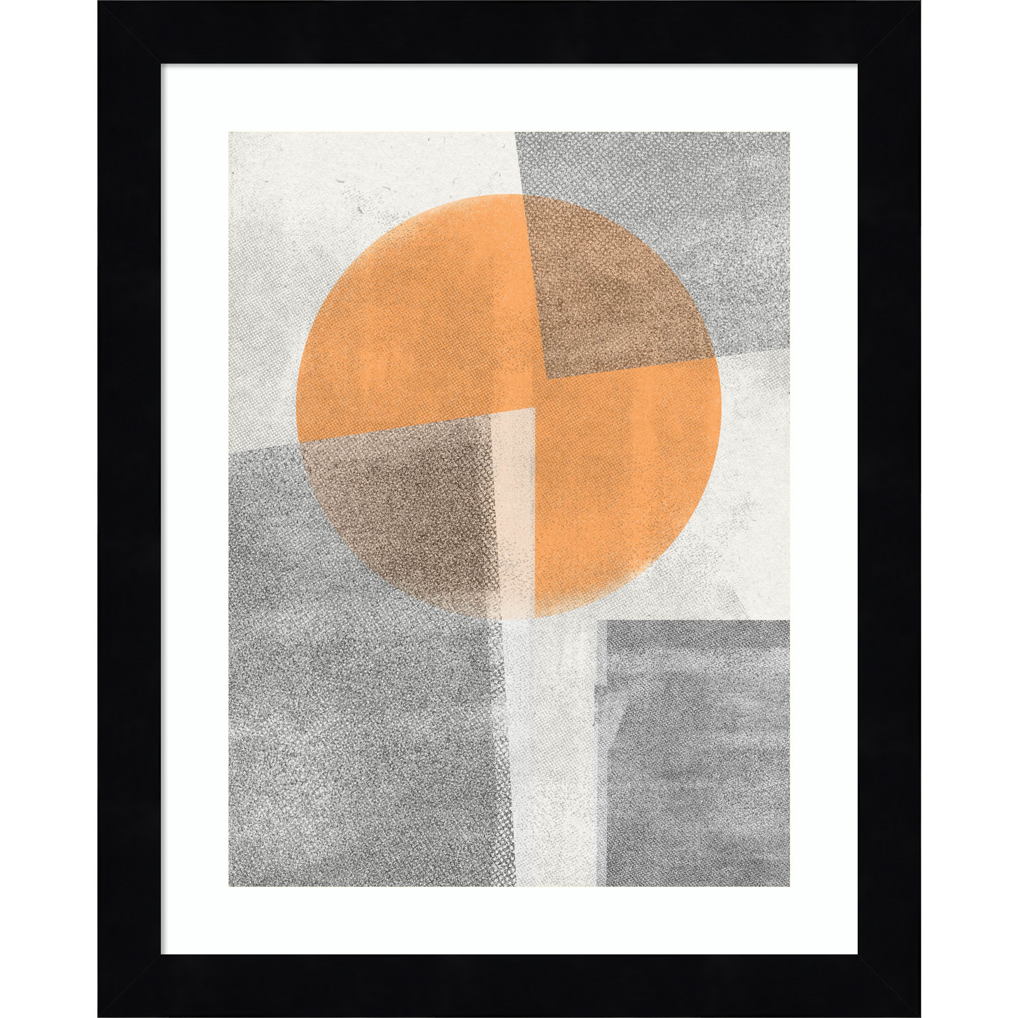 Paper Collage No 3 by The MIUUS STUDIO Wood Framed Wall Art Print, Black, 13" H x 11" W