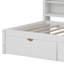 Lit de jour en bois avec tiroirs, tablette de rangement et ports de chargement USB-106691862-106691863