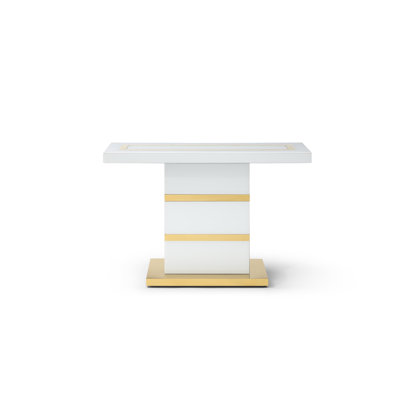 Araceli 47'' Glass Top Console Table