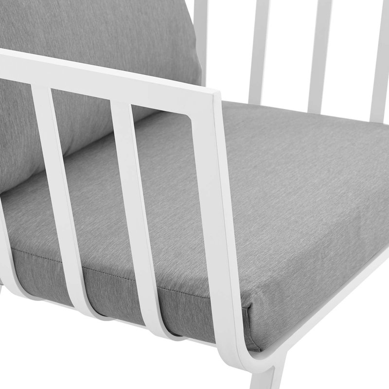 Fauteuil d'extérieur Riverside, Gris / blanc