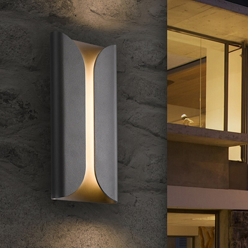 Folds Aluminum LED Wall Light, Bronze, 13.75" H x 6.5" W x 2" D