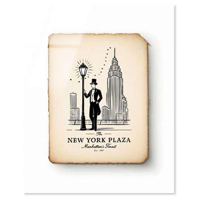 «New York Plaza Gentleman», impression sur toile, citations, impressions d'art par Art Remedy