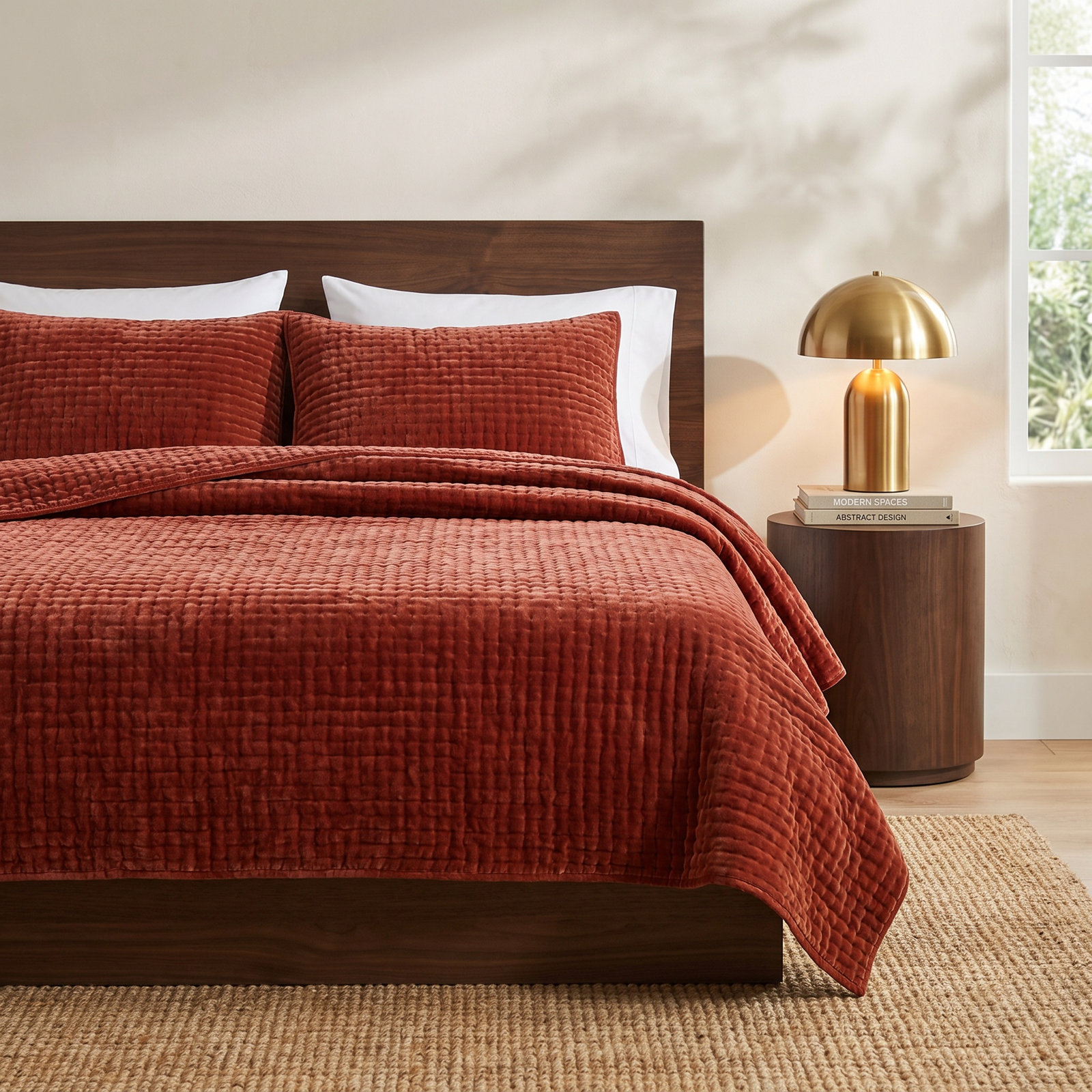 Chambord Cotton Quilt Set, King Quilt + 2 King Shams, Violet