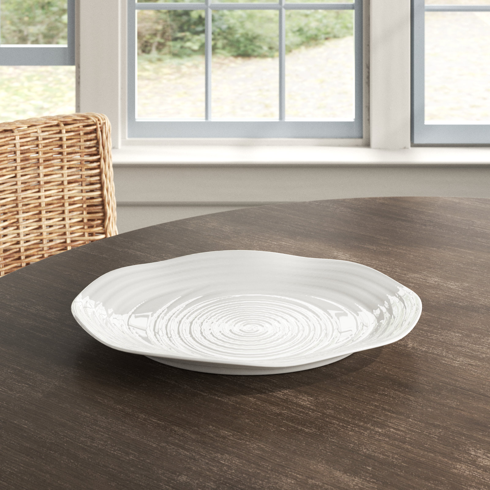 Portmeirion Sophie Conran White Platter Oval, 5.3'' H x 13'' L x 17'' W
