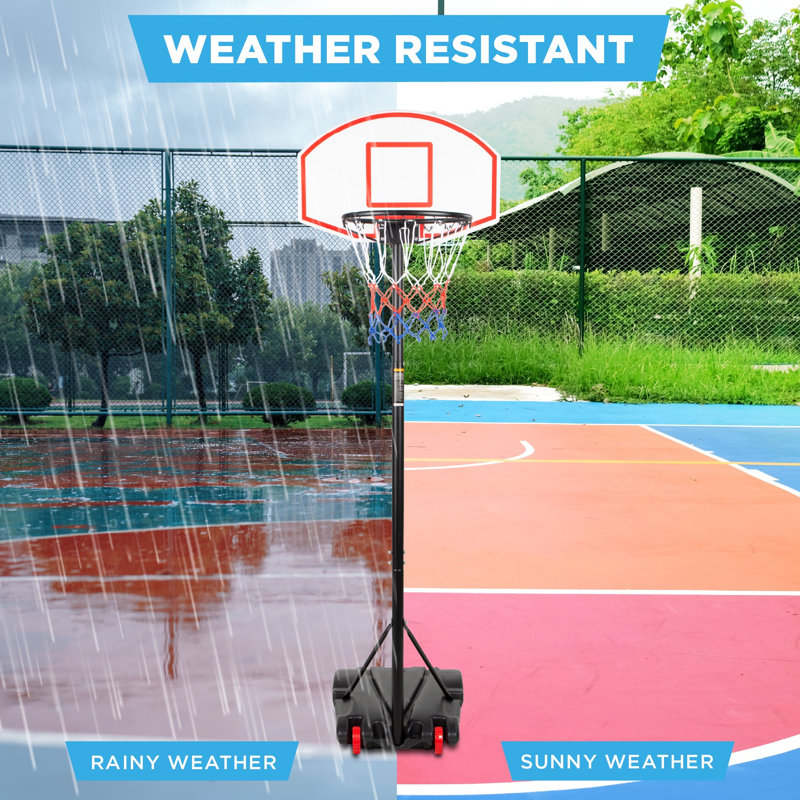 Panier de basketball dans le sol Wewdlgl, Blanc / noir