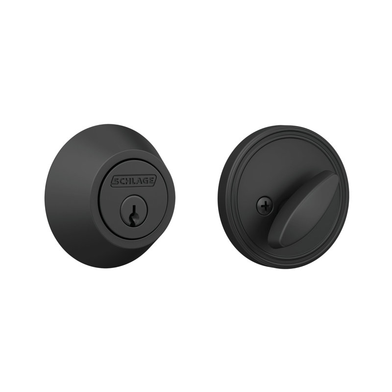 Dexter Single Cylinder Deadbolt, Matte Black