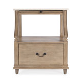 Mabel Marble 1 drawer Nightstand