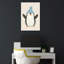 Cute Penguin Blue Hat Playful Contemporary Bird Penguin Winter Wall Art Print by Mathieu - Wrapped Canvas Print-1114553979