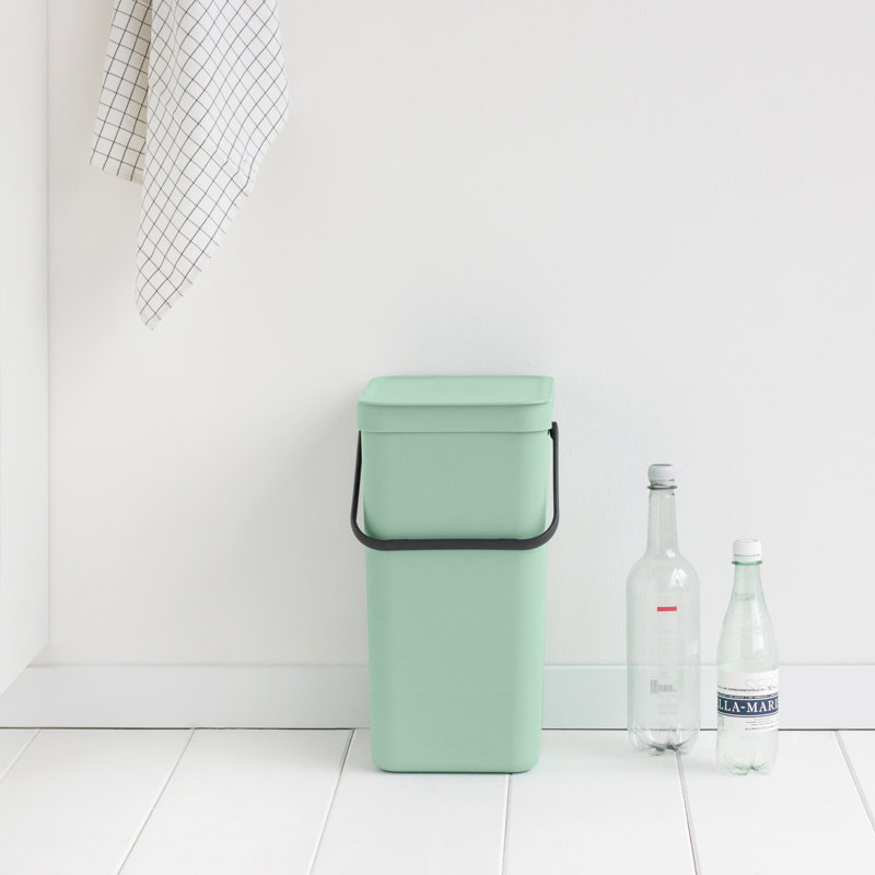 Brabantia Sort & Go 16 Litre Rubbish Bin, Jade Green