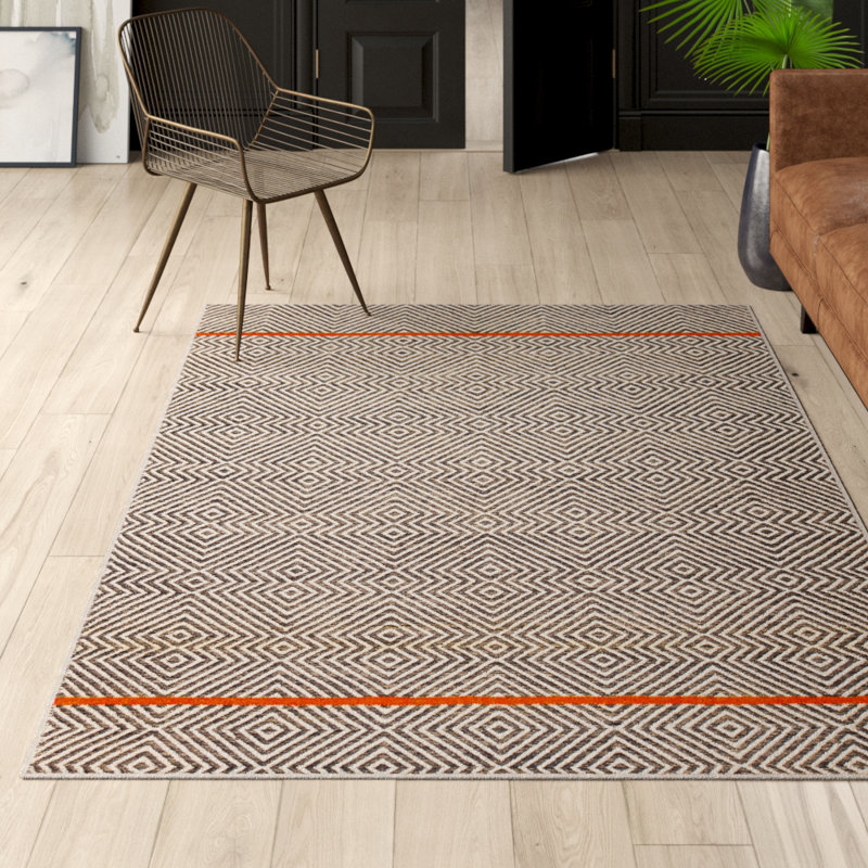 Hewish Geometric Hand Woven Area Rug, Rectangle 152 x 244cm