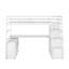 Lit mezzanine avec 7 tiroirs, 2 tablettes et un bureau-888771802