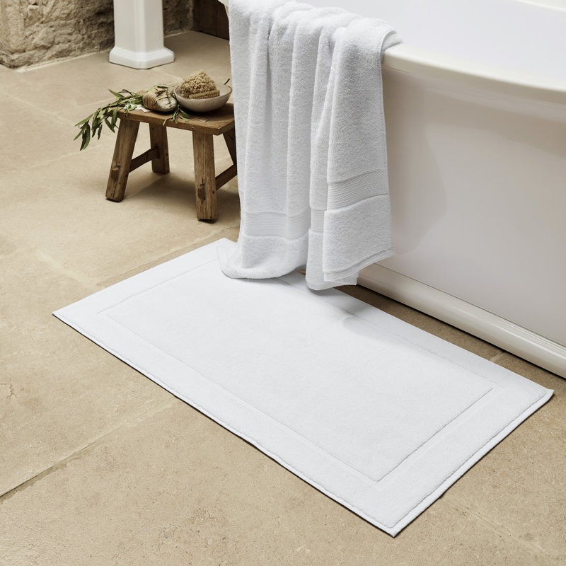 Renaissance Towelling Bath Mat, White
