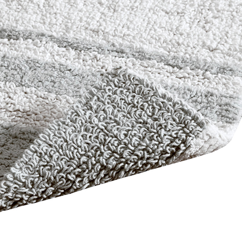 Reversible Bath Rug, Gray, 45" L x 27" W
