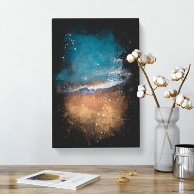 Alone upon the Beach - Wrapped Canvas