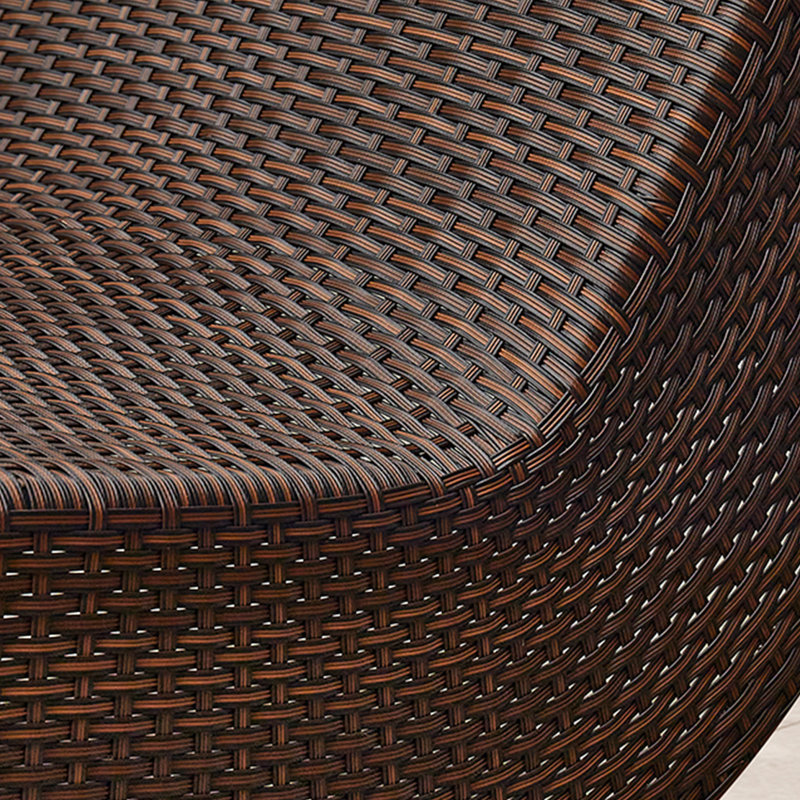 Chaise longue en rotin pour l'extérieur, Brun