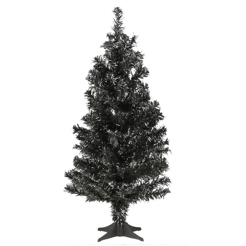 Halloween Tinsel Tree, Black