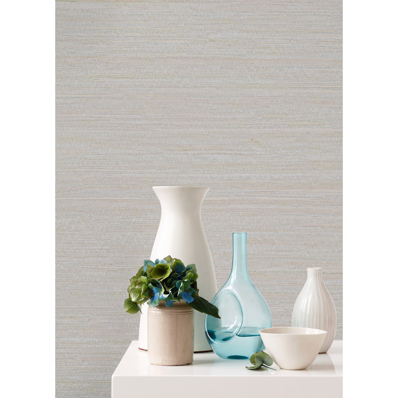 Loom Abstract Grass Cloth Wallpaper Roll, 36" W x 24' L, Gray