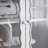 Rustproof Iron Bookcase with Glass Doors