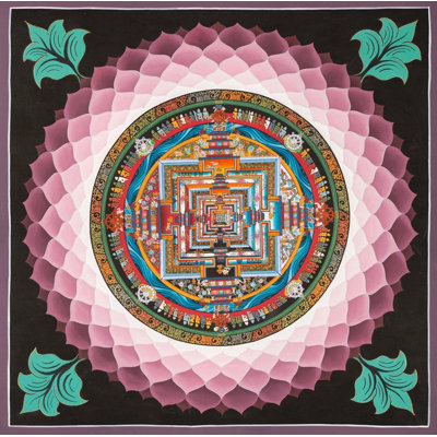 Lotus Kalachakra Mandala (Thangka sans brocart)