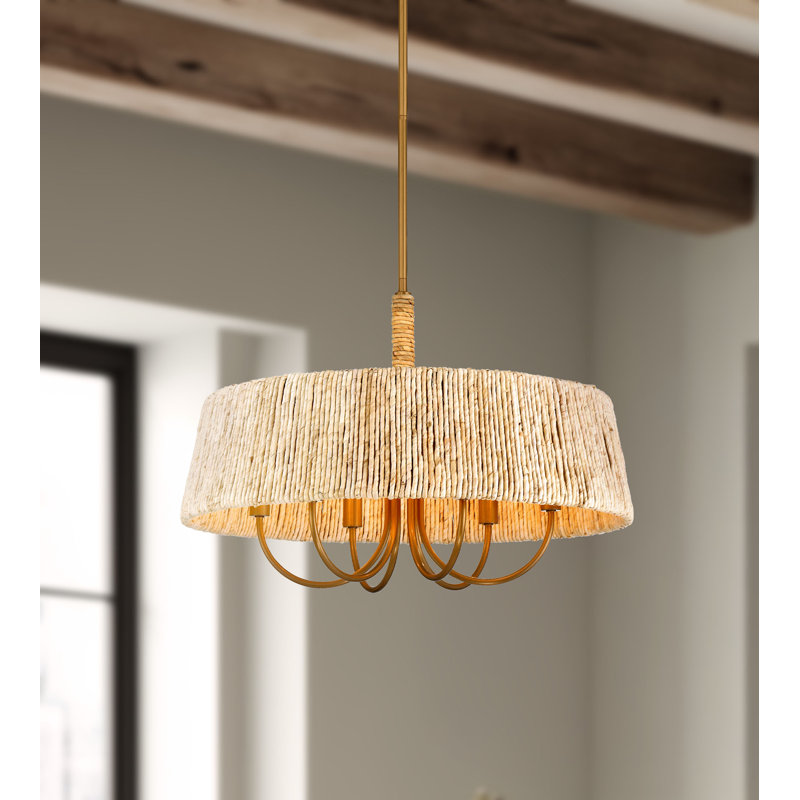 SUSPENSION À 6 LUMIÈRES, H 16,25 po x l 24 po